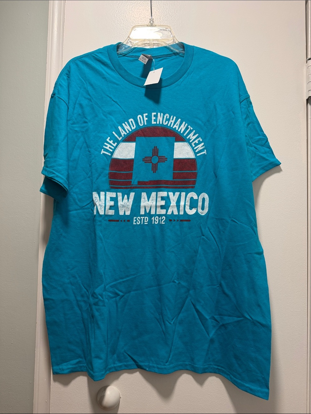 Gildan Turquoise Short Sleeve Crewneck T-Shirt